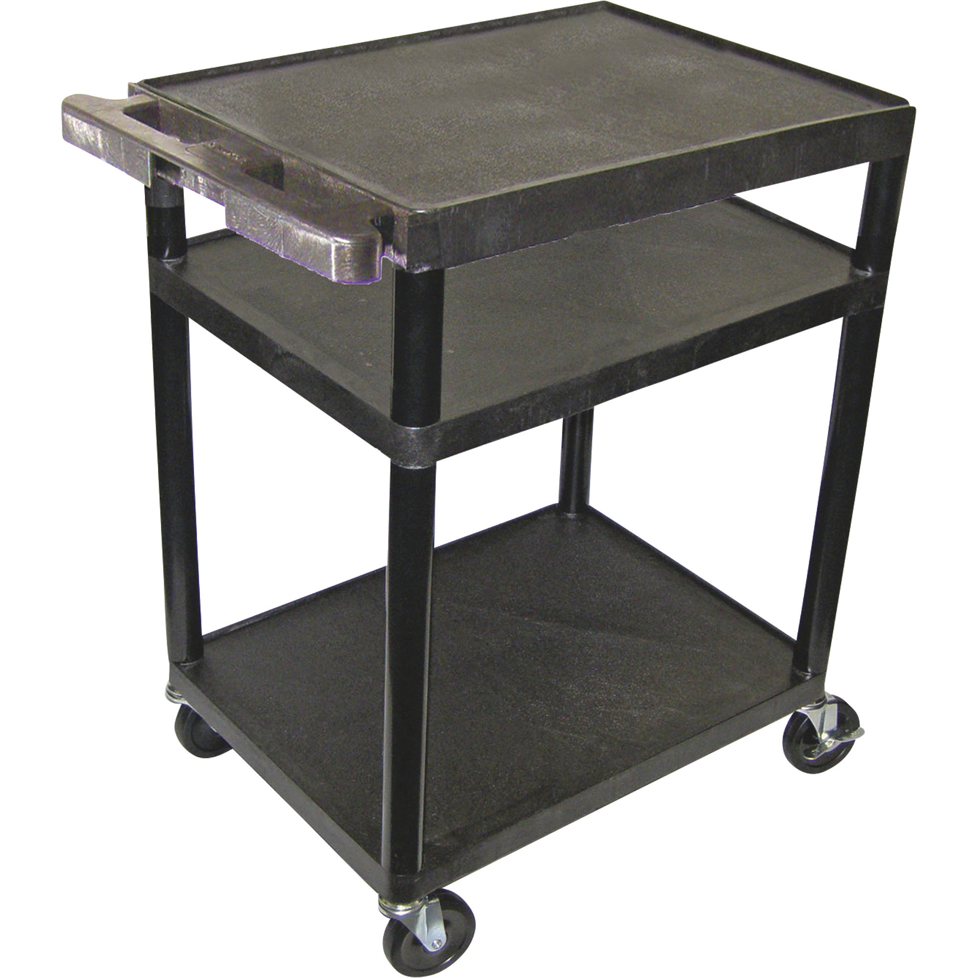 Luxor Utility Cart, 400-Lb. Capacity, 34in.H, Black, Model# LP34-B